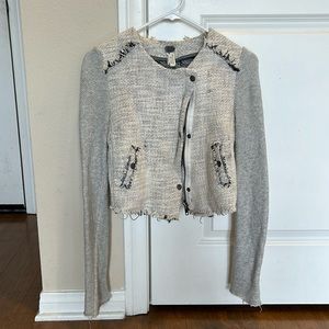 We The Free Gray and Cream Jacket